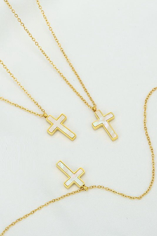 Pearl Cross Necklace