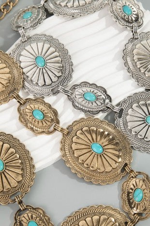 Famous Oval Concho Belt