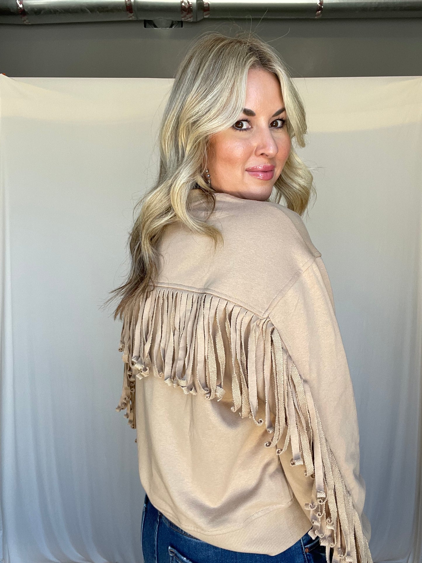 Frankly Fringe Crewneck