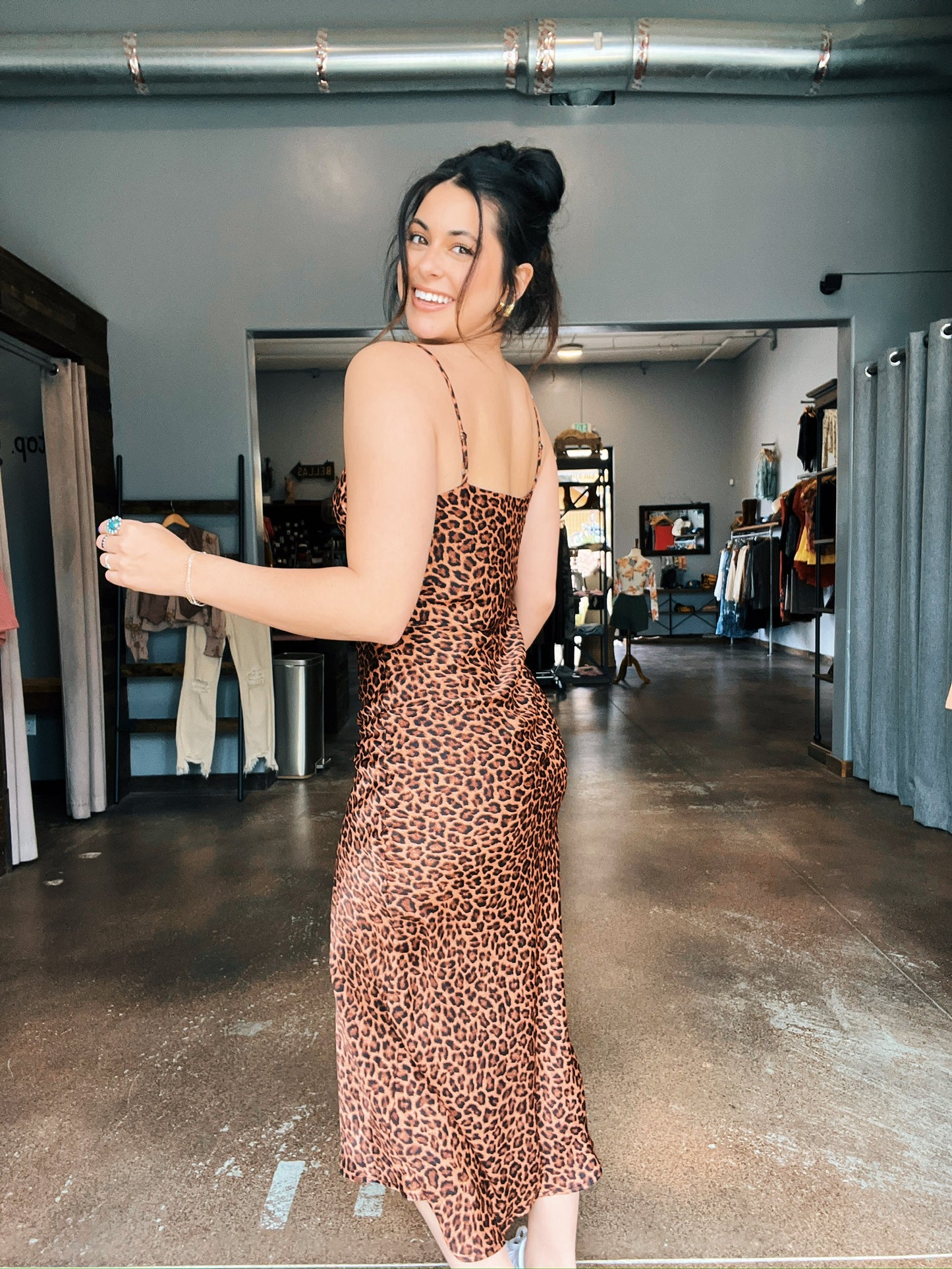 Luxford Leopard Satin Dress