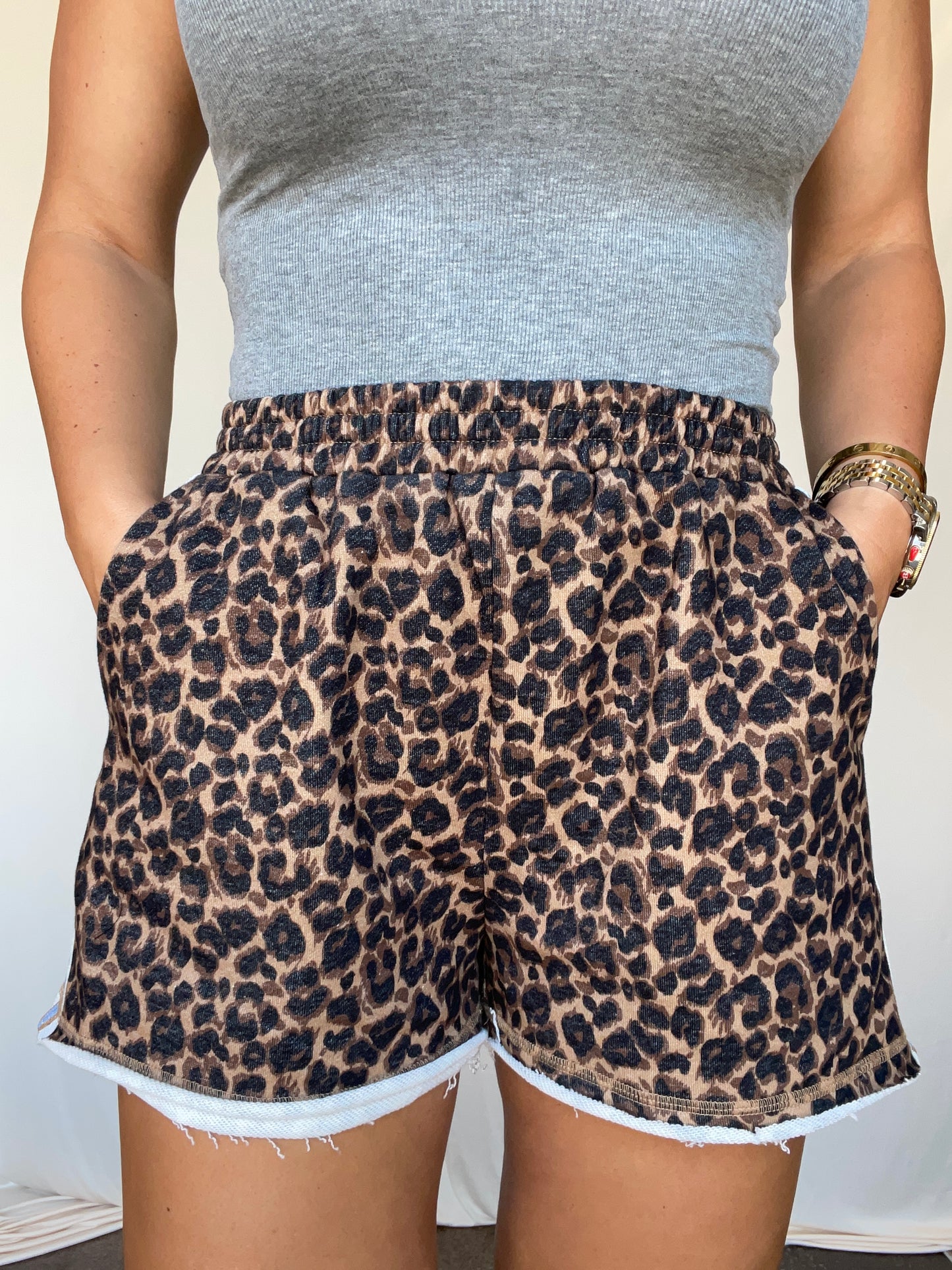 Leopard Muse Track Shorts