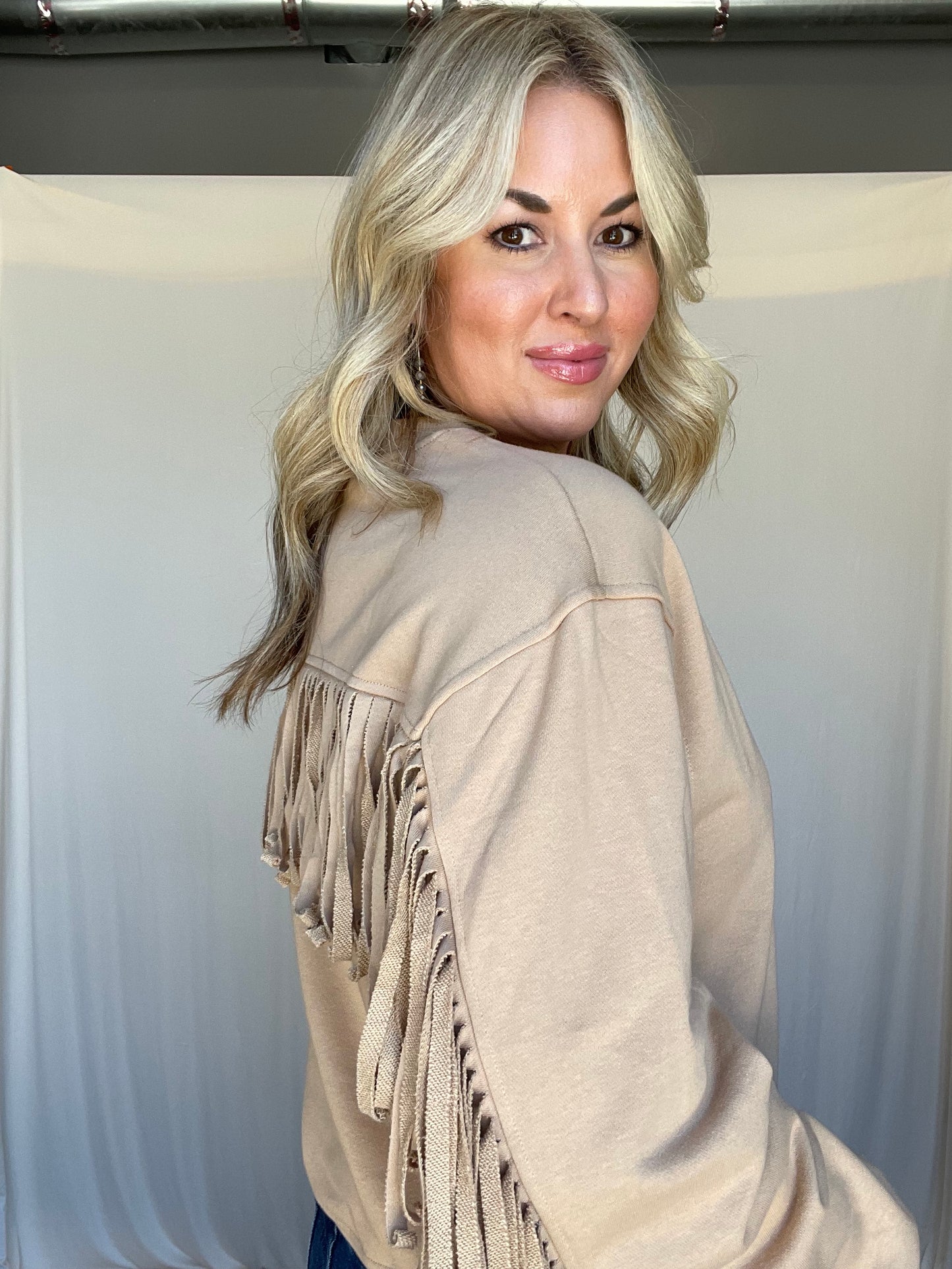 Frankly Fringe Crewneck