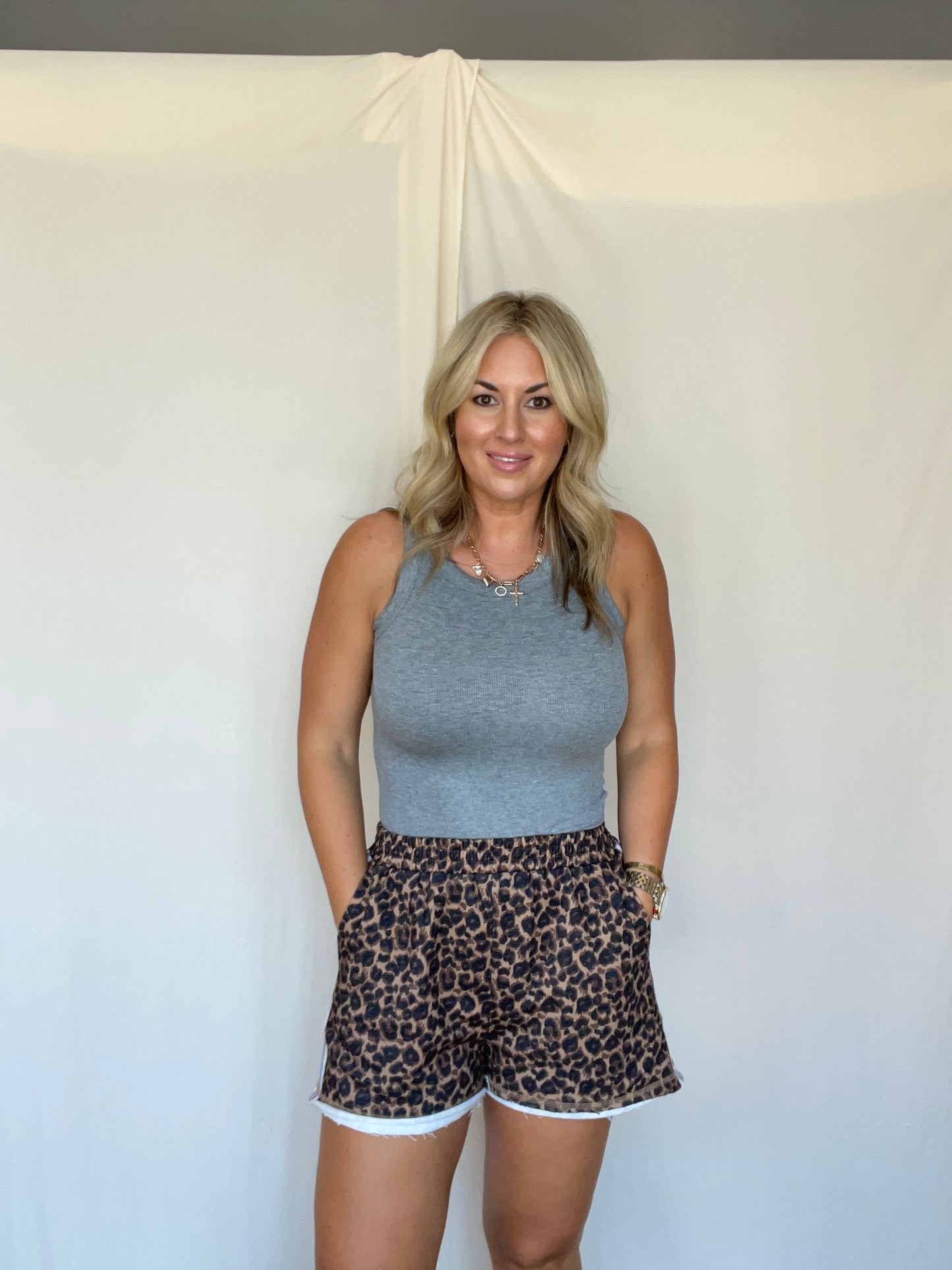 Leopard Muse Track Shorts