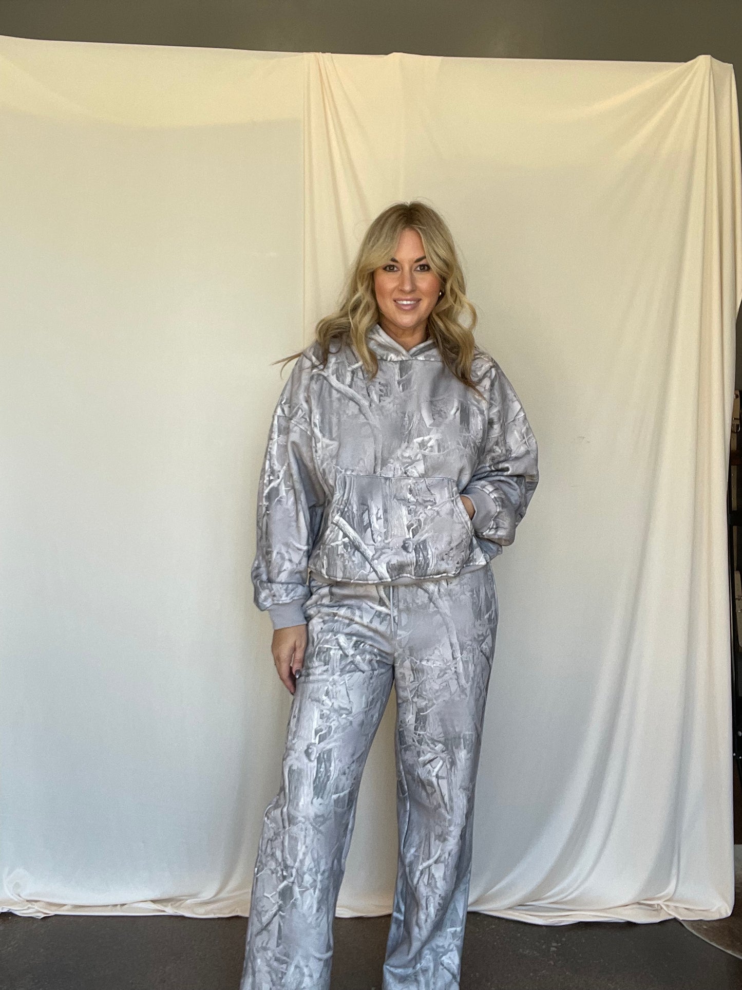 Tree Camo Straight-Leg Sweatpants