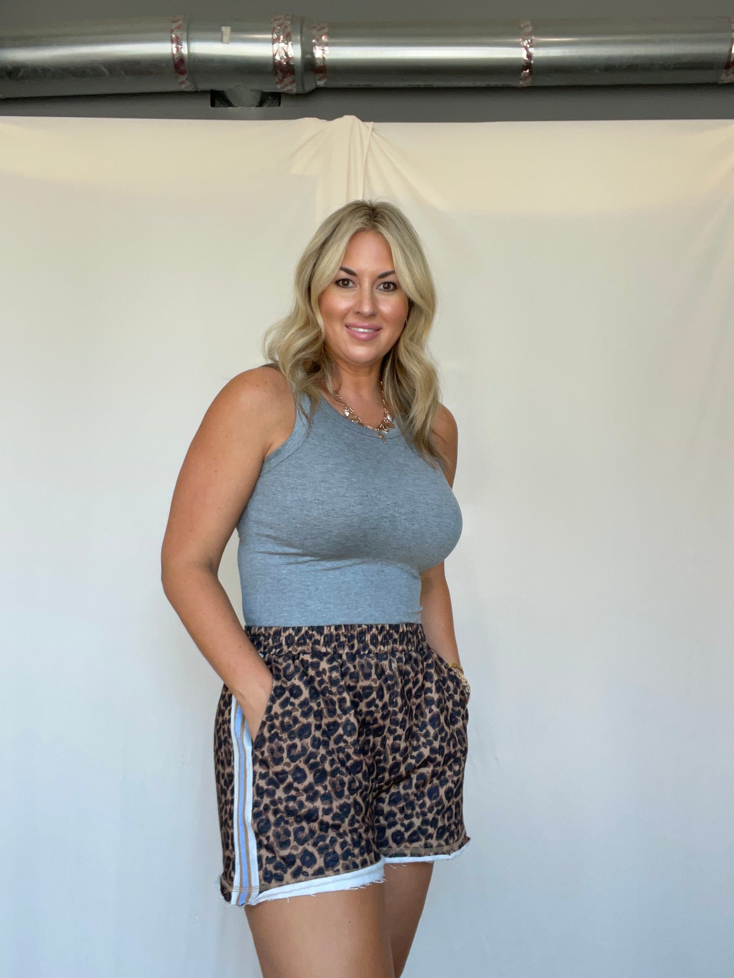 Leopard Muse Track Shorts