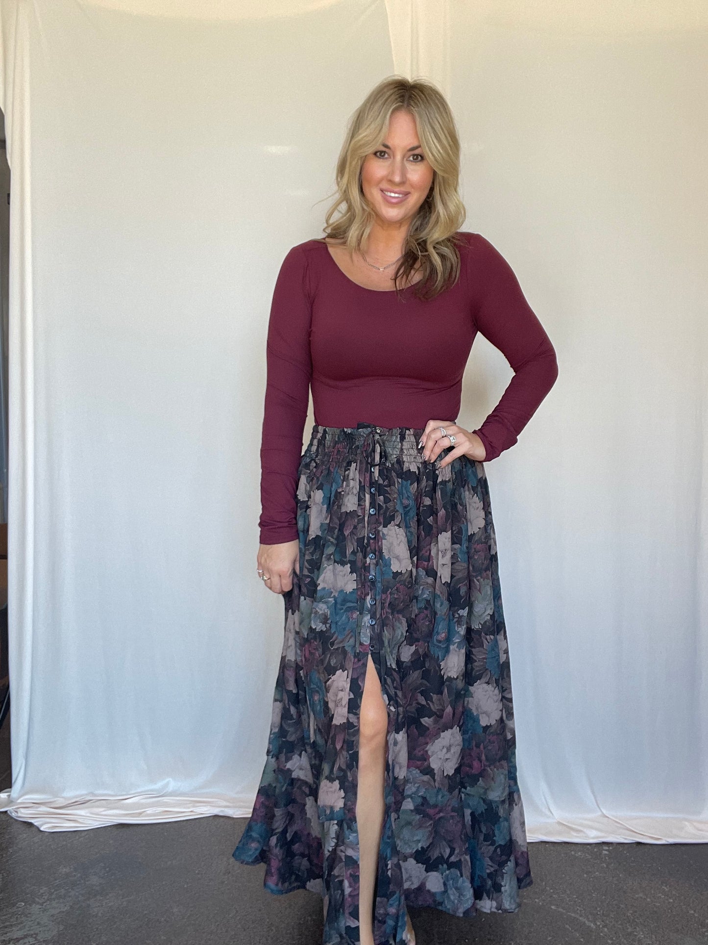 Serenity Floral Maxi Skirt