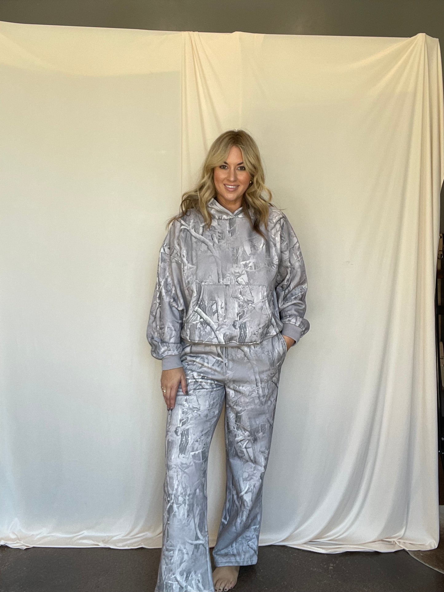 Tree Camo Straight-Leg Sweatpants