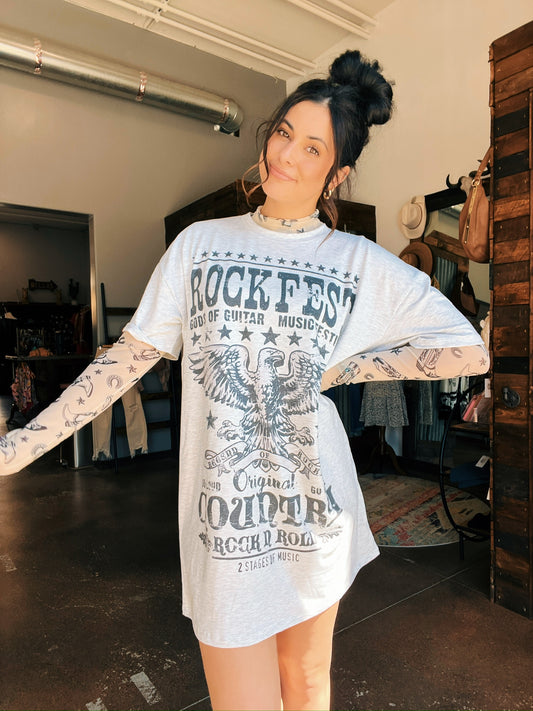 Rock Fest Tee Shirt Dress