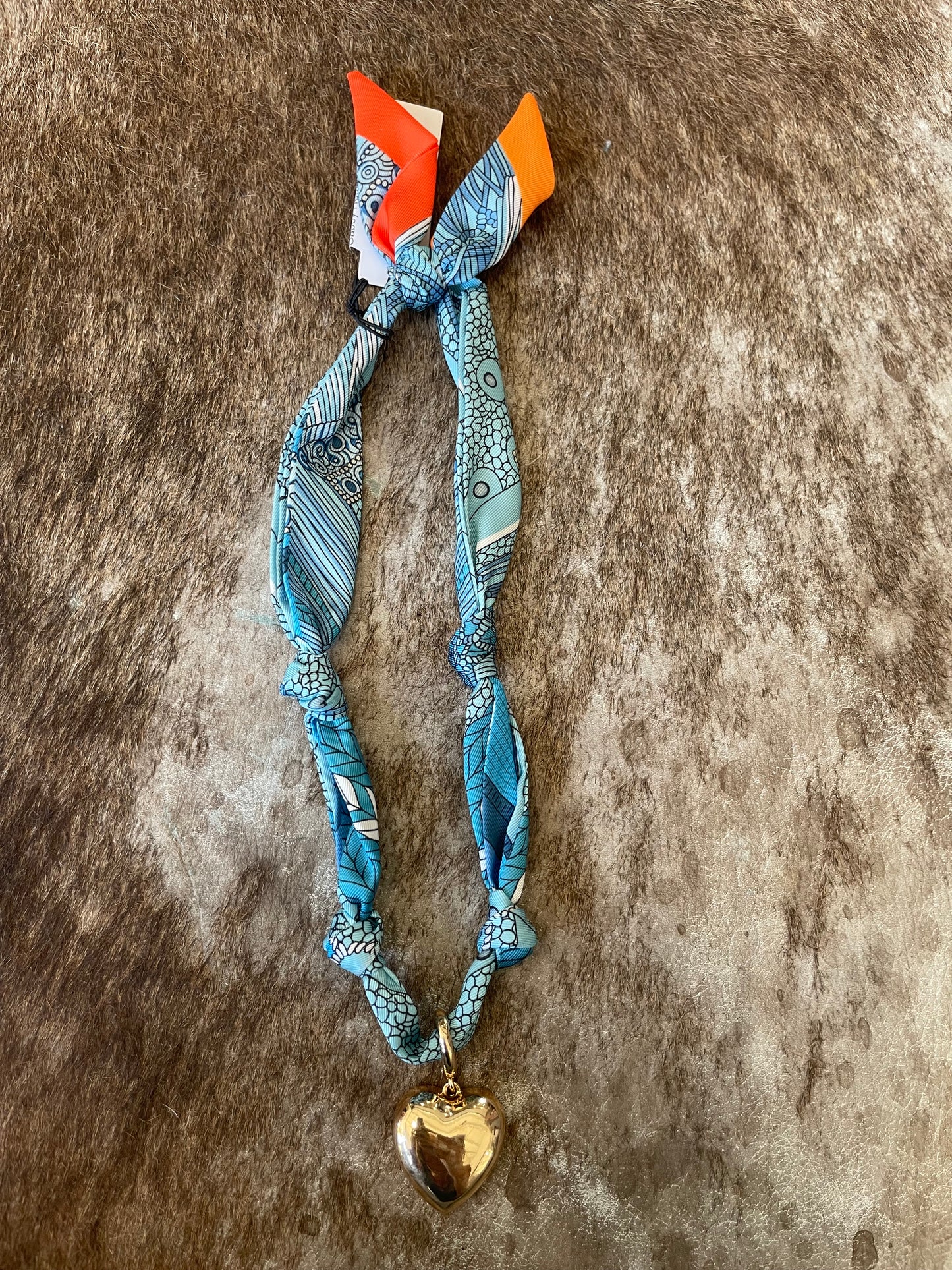 Gabby Heart Scarf Necklace