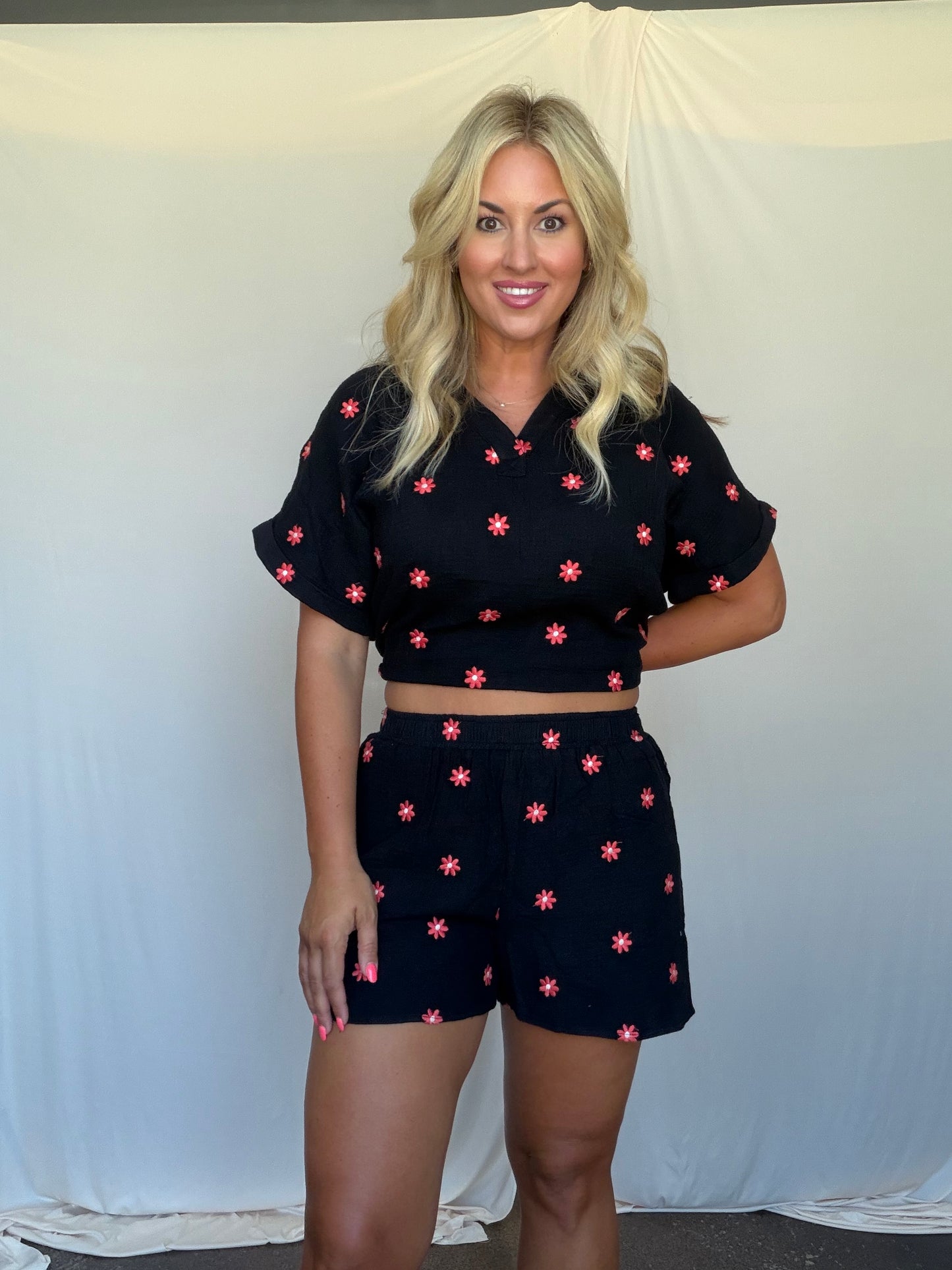 Poppy Embroidered Shorts