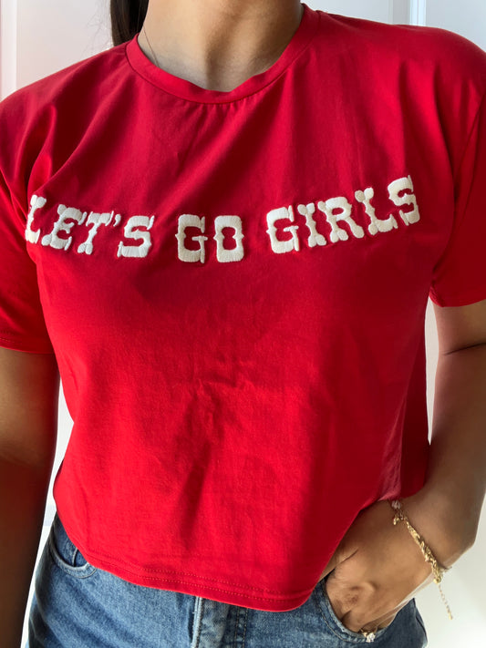 LET'S GO GIRLS EMBROIDERED Tee