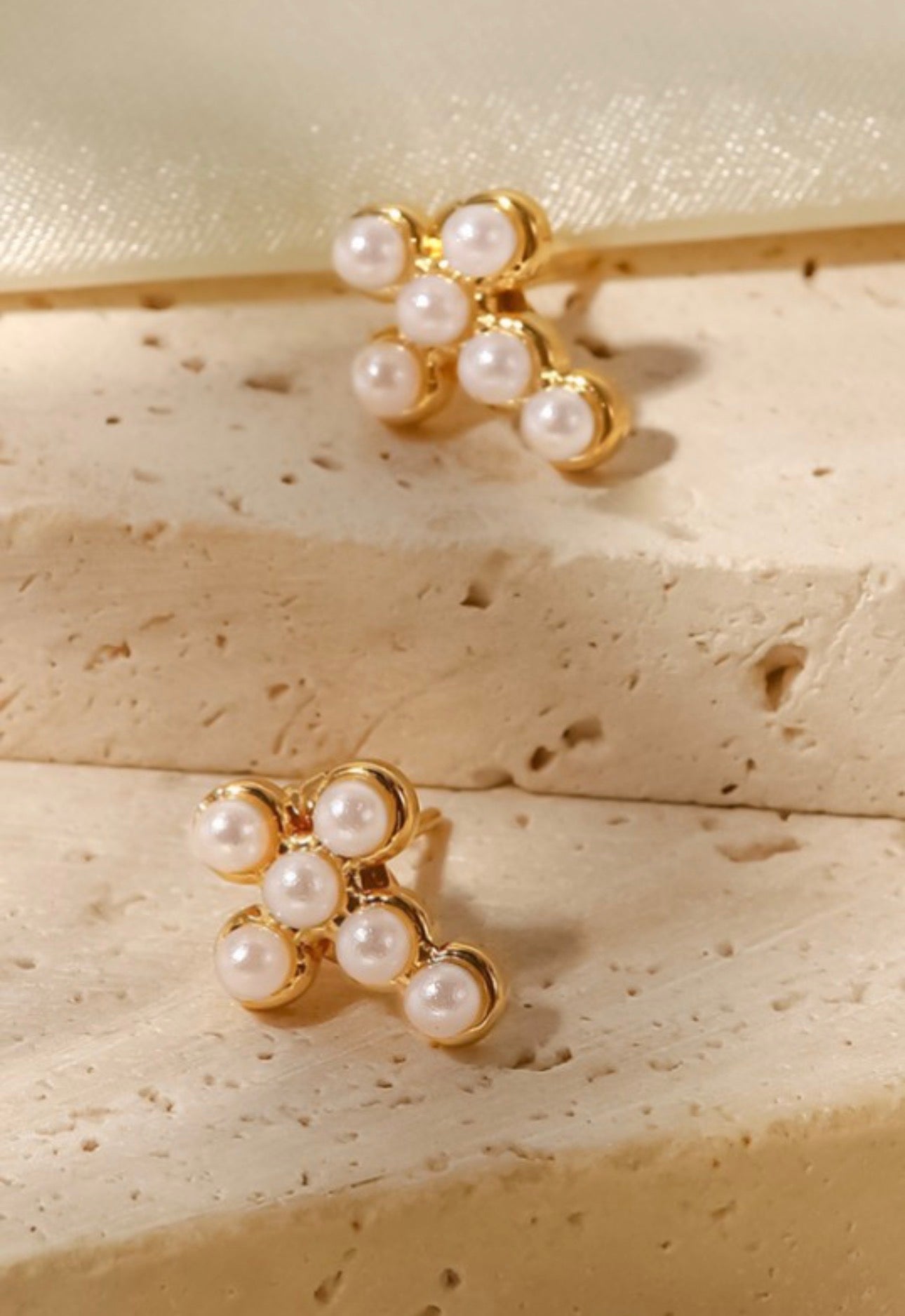 Golden Cross Earrings