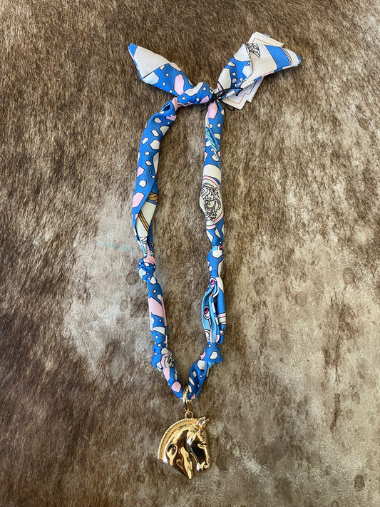 Ash Horse Scarf Necklace