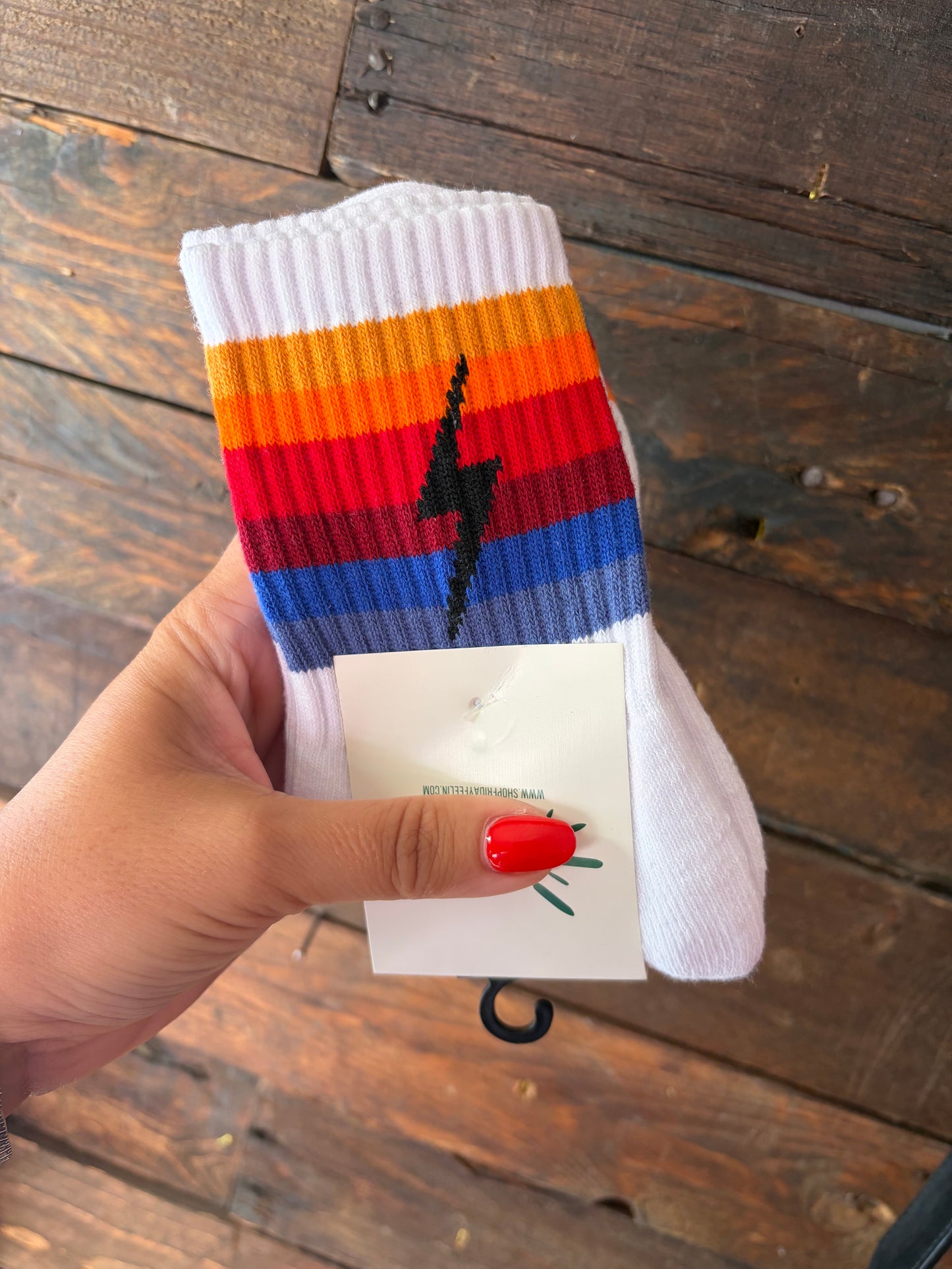 Electric Rainbow Socks