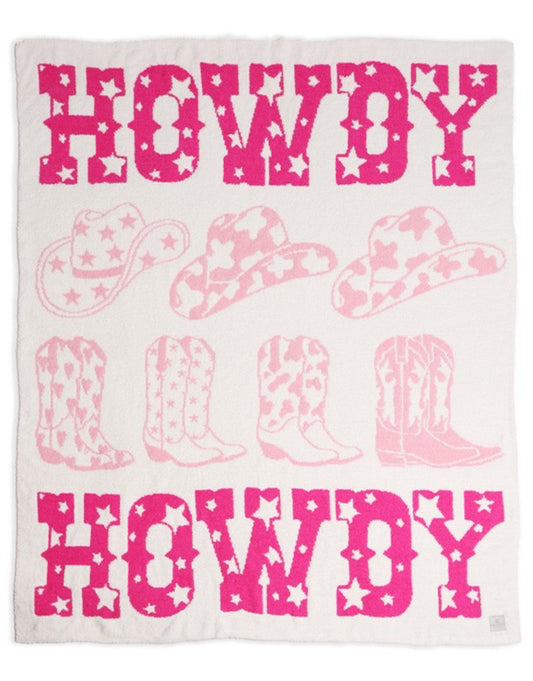 Howdy Pink Blanket