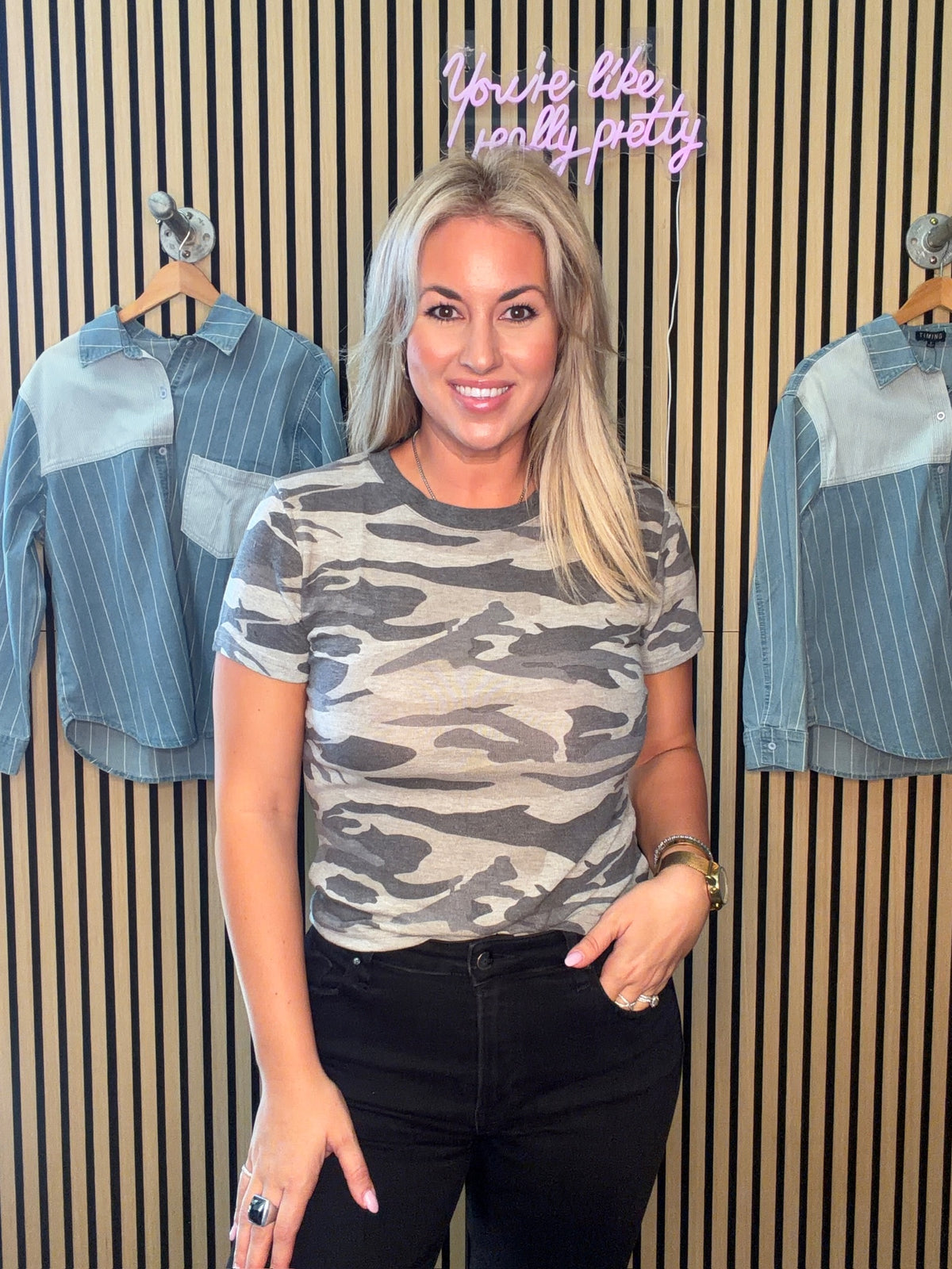 Outnumbered Camo Top