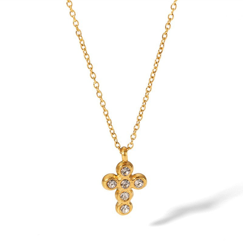 Rhinestone Cross Necklace