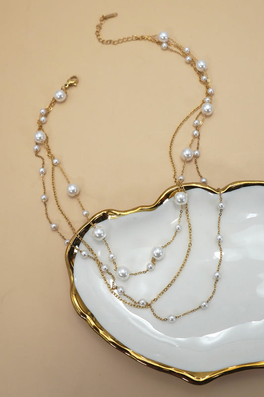 Beaded Pearl Necklace
