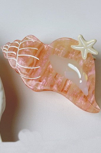 Conch Hair Claw Clips