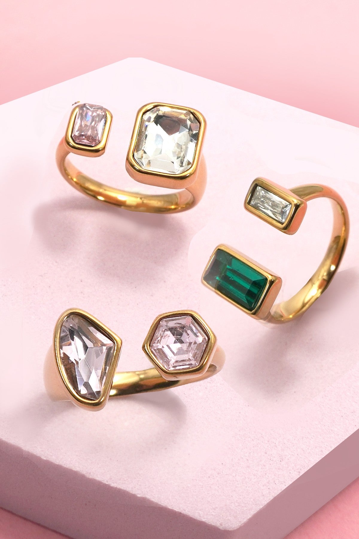 Double Rhinestone Ring