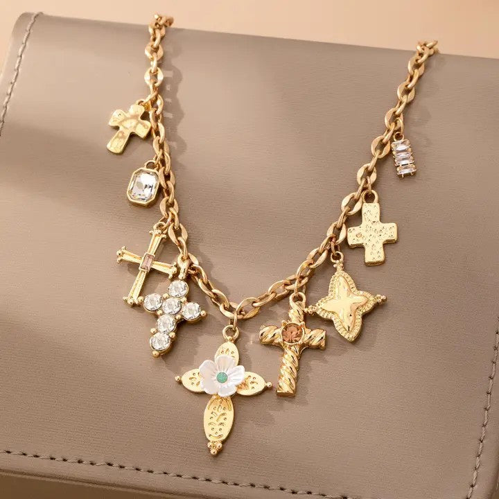 Flower Garden Charm Necklace