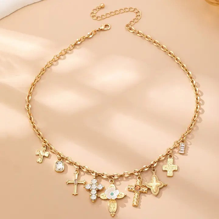 Flower Garden Charm Necklace