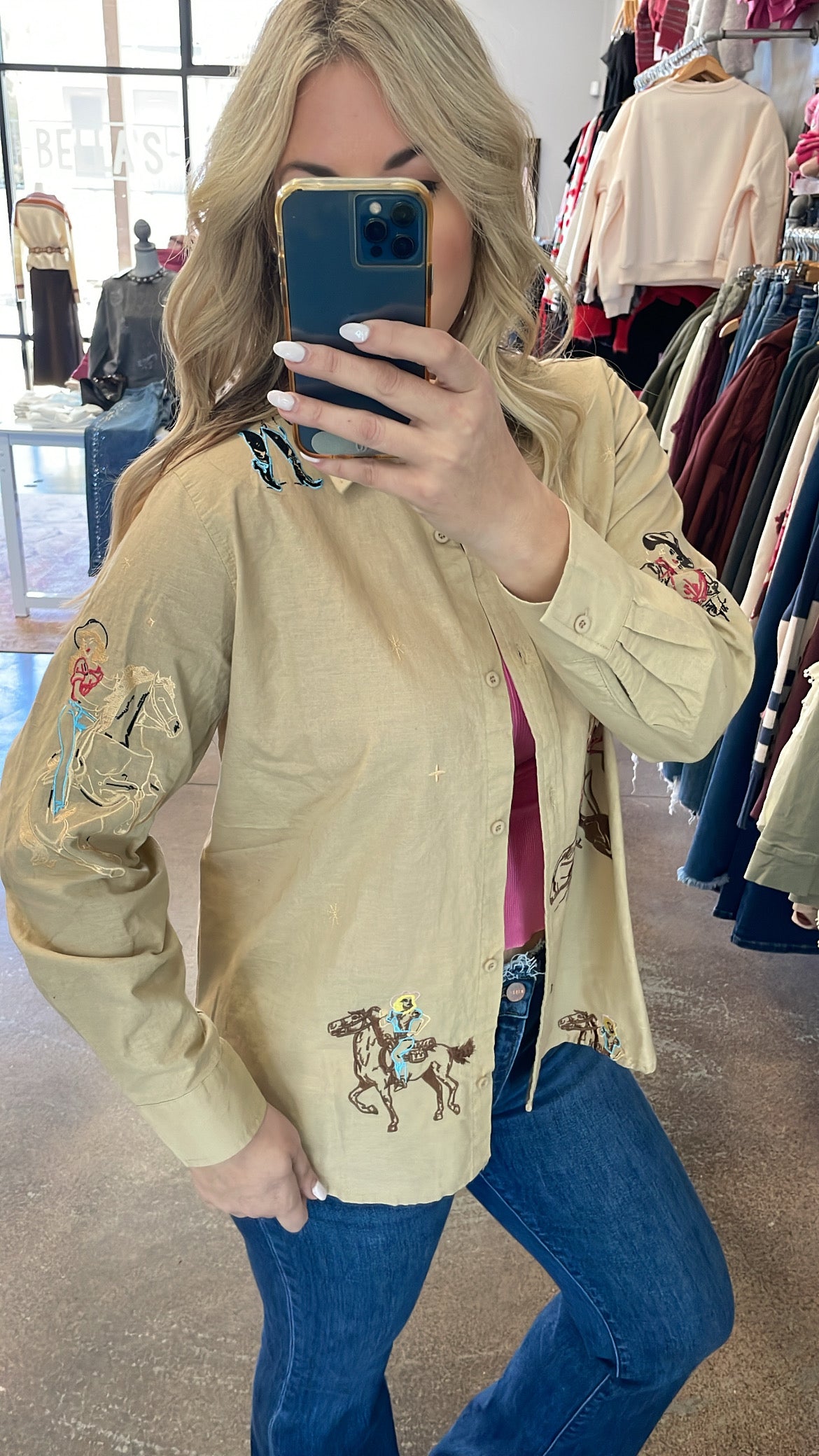 Cowgirl Motif Blouse