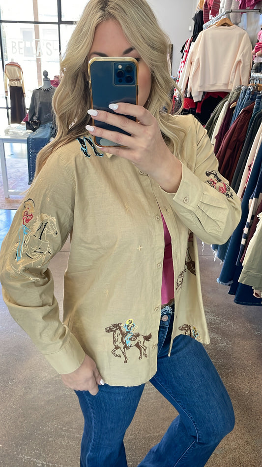 Cowgirl Motif Blouse