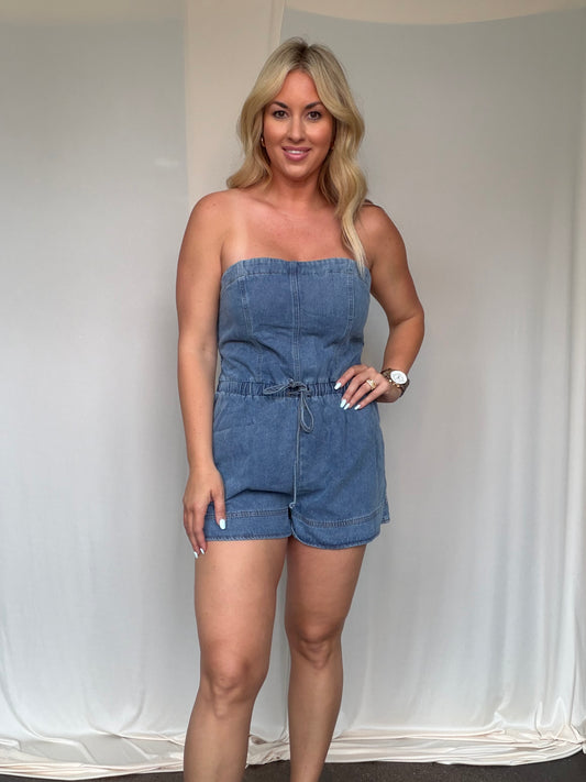 Hailey Denim Romper