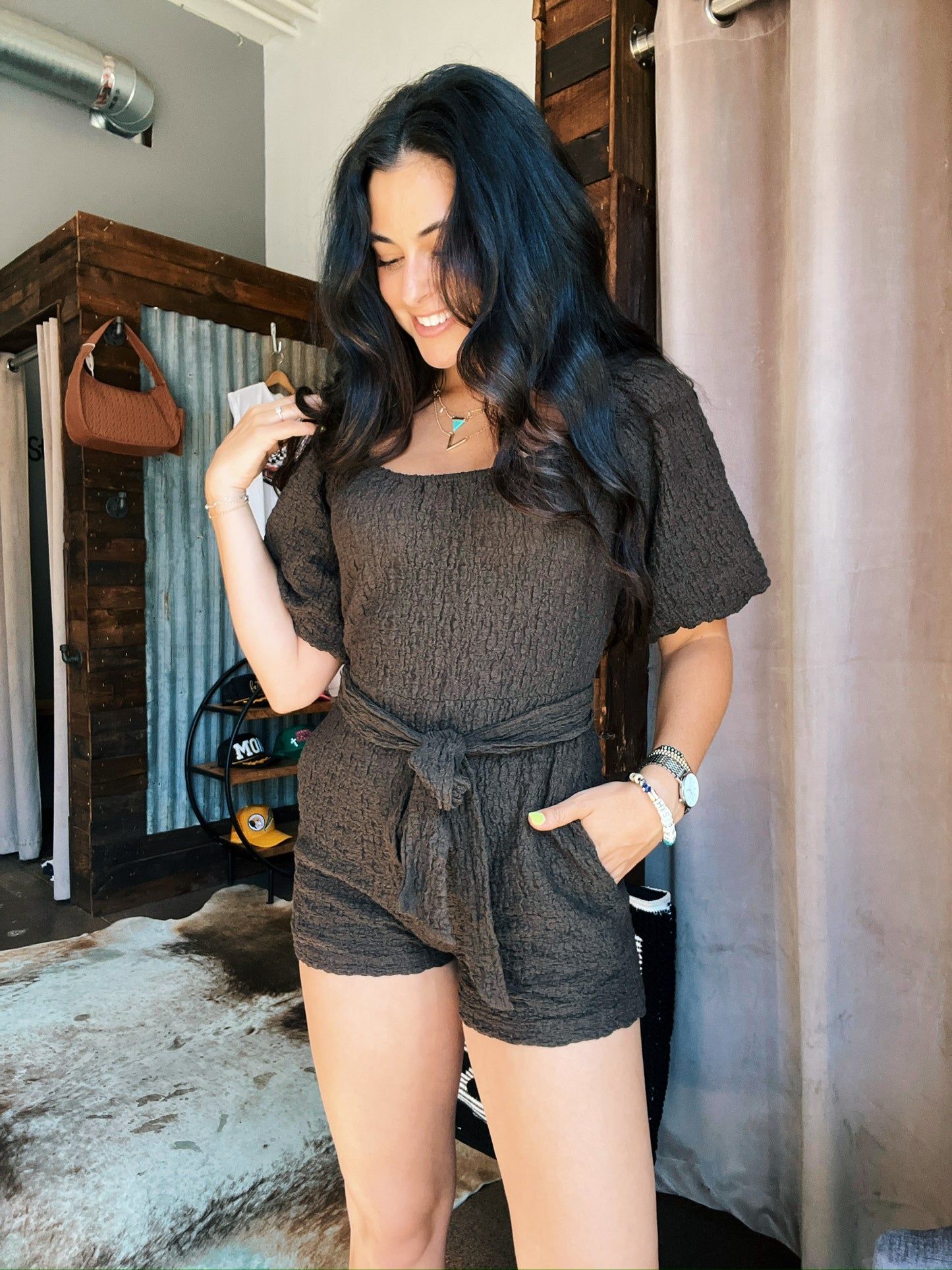 Sophie Puff Sleeve Romper