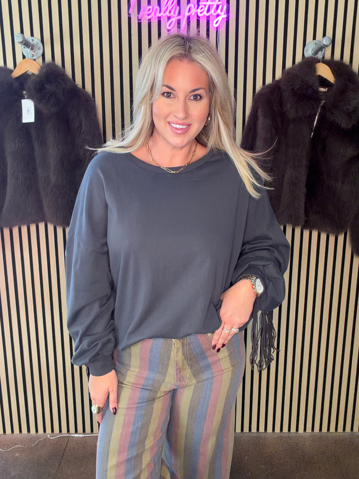 Waylon Fringe Sweatshirt