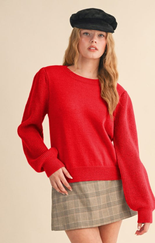 Jolly Puff Sleeve Sweater