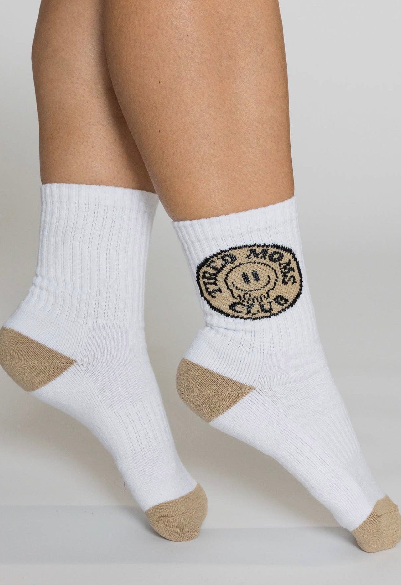 Smiley Tired Moms Socks