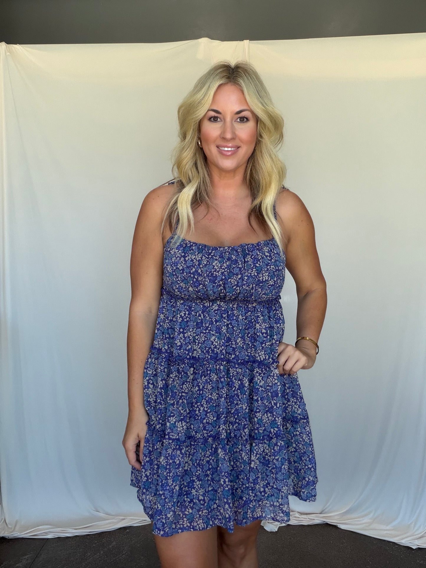 All Shades of Blue Baby Doll Dress