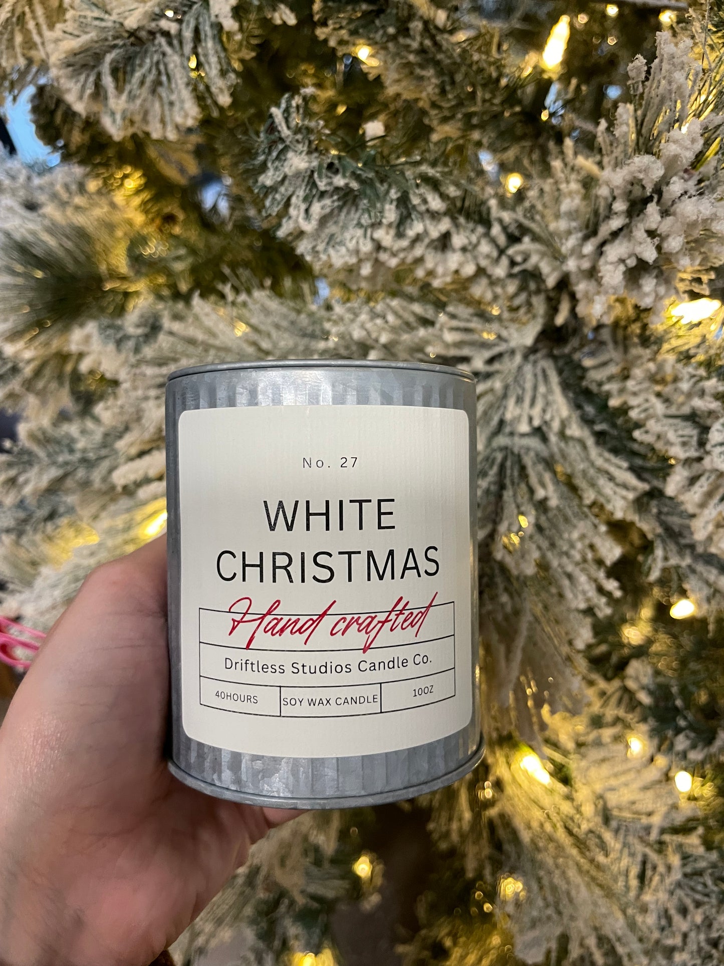 White Christmas Candle