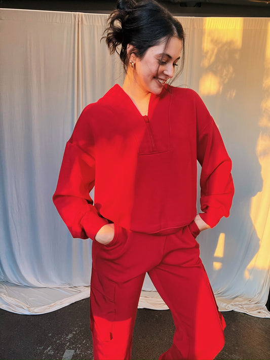 Varsity V-Neck Sweatshirt