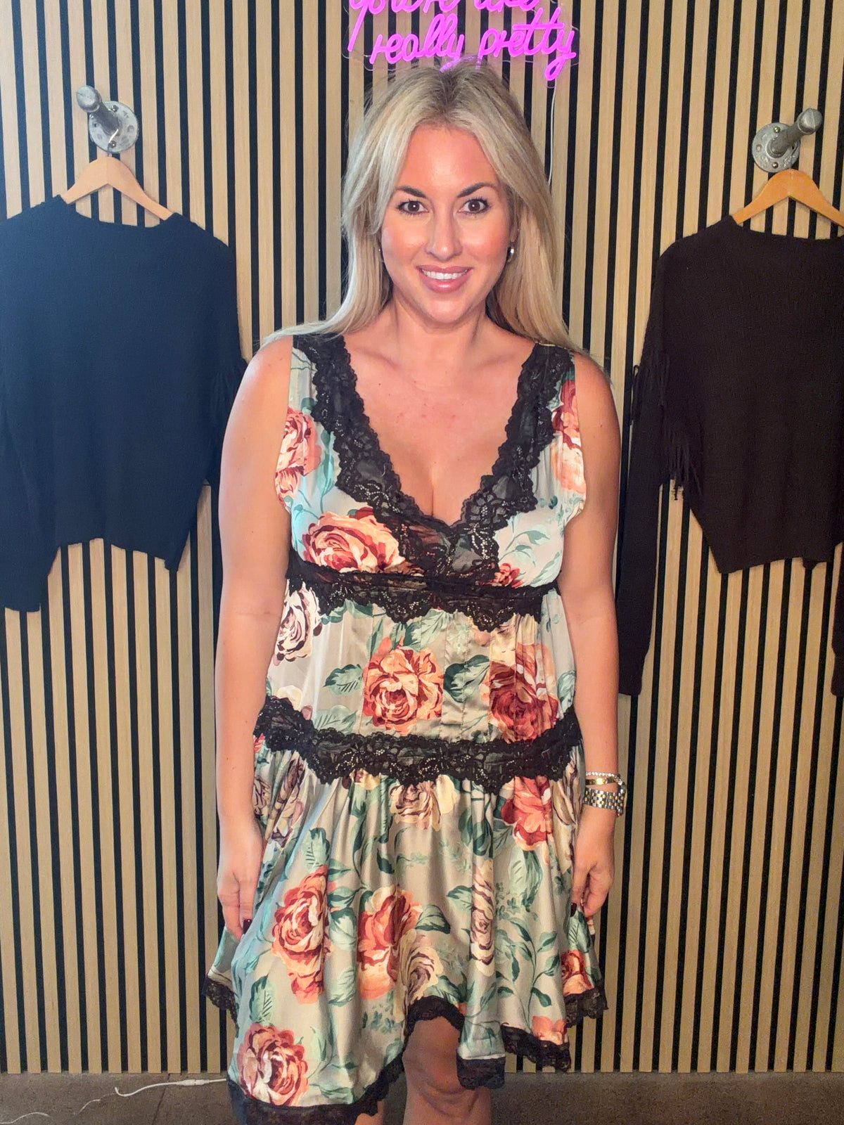 Sage & Satin Dress