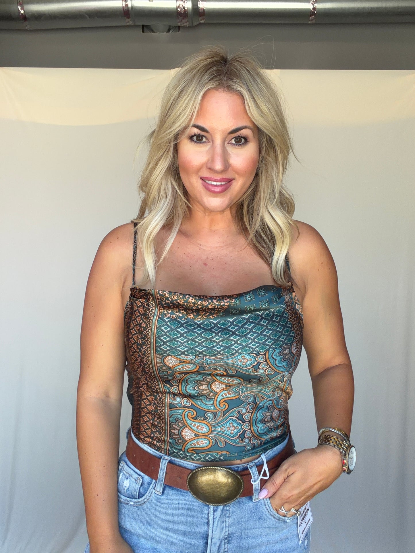Satin Oasis Top