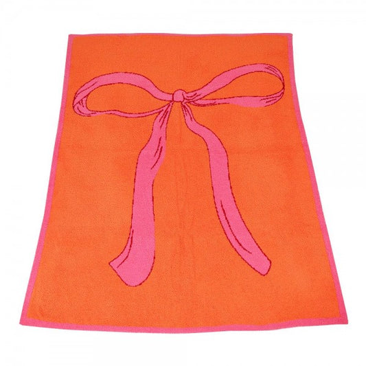 Orange Bow Blanket