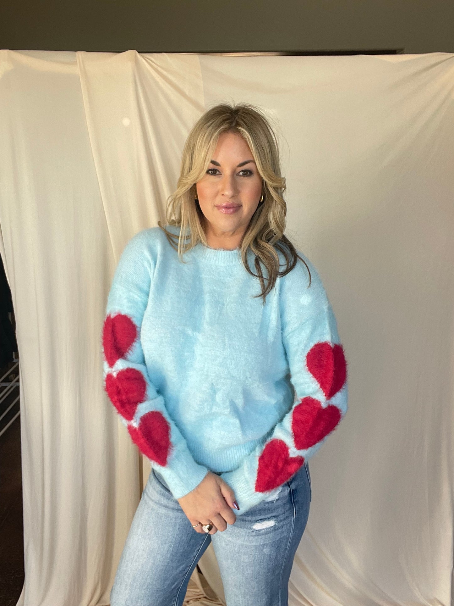 Harlow Heart Sleeve Sweater