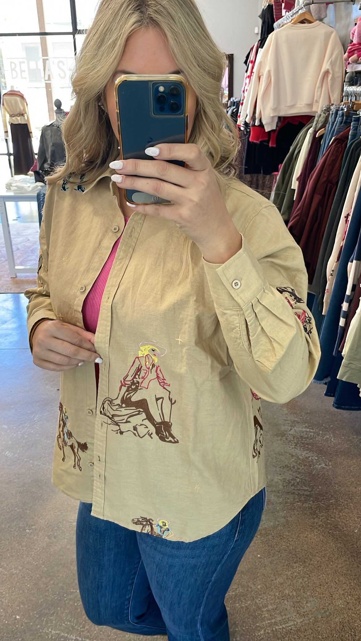 Cowgirl Motif Blouse