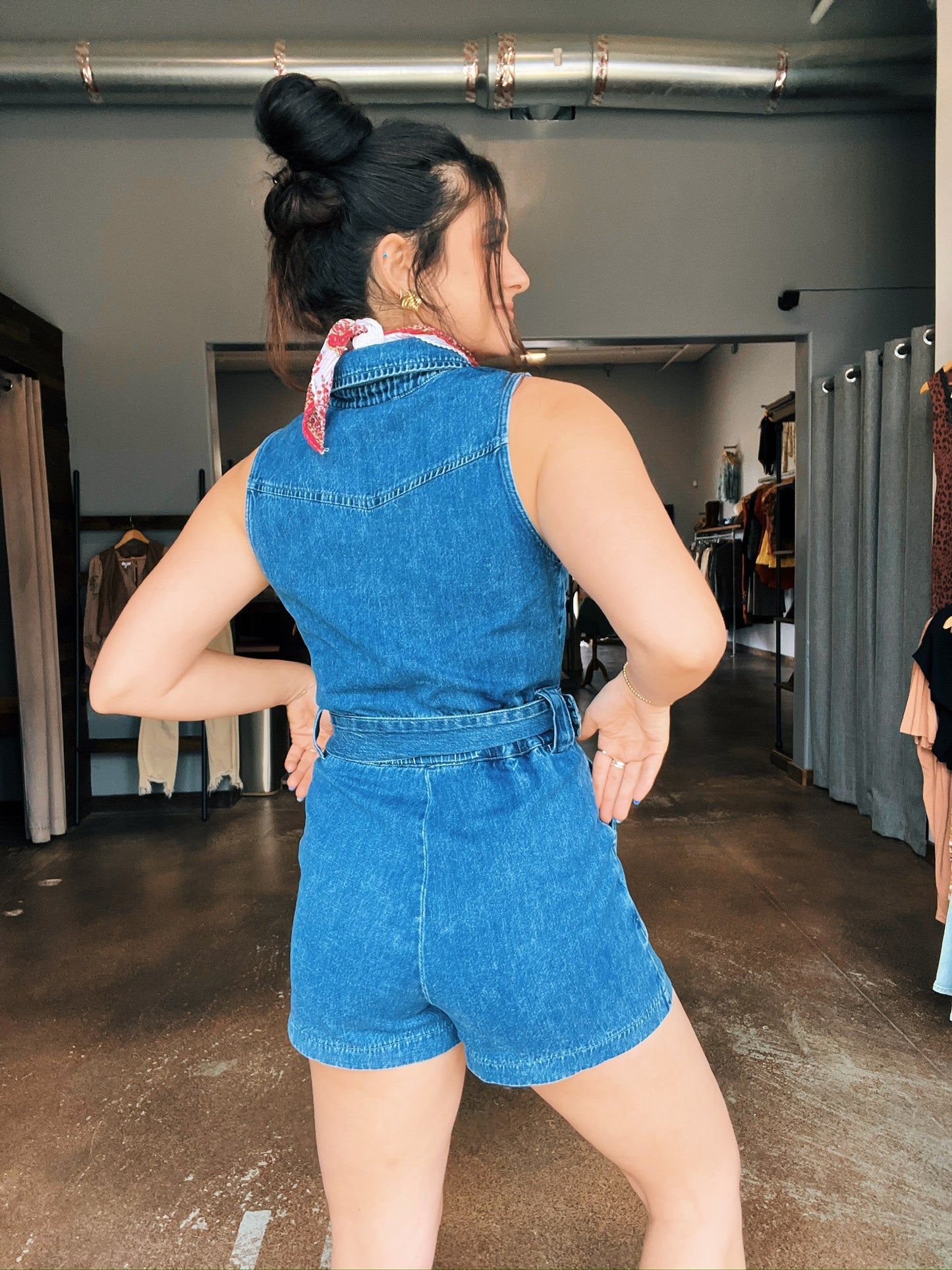 Lofty Denim Romper