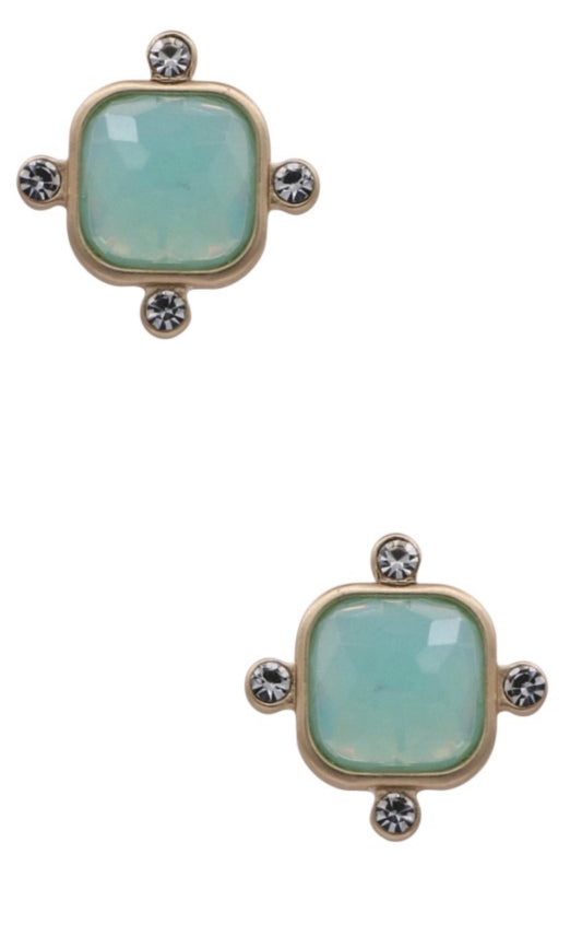Teal Belle Earrings