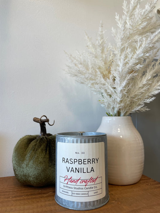 Raspberry Vanilla Soy Candle