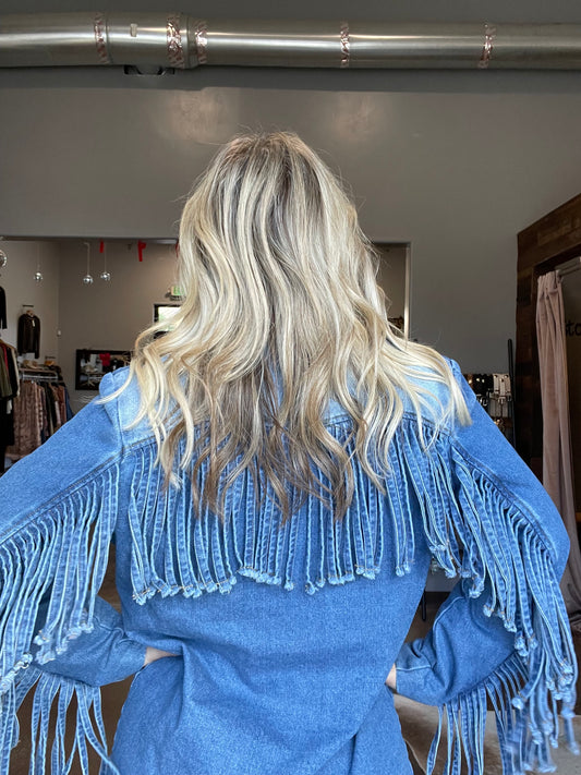 Fray Play Denim Blazer