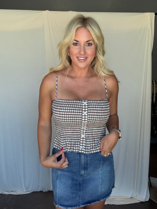 Dayton Gingham Top