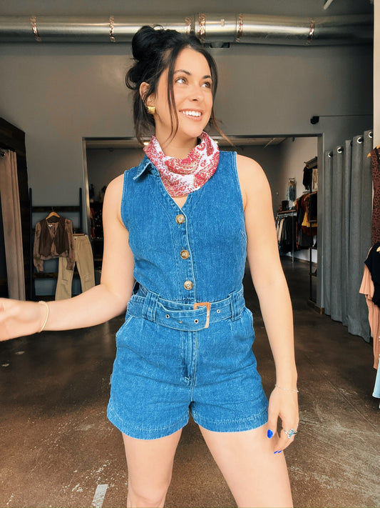 Lofty Denim Romper