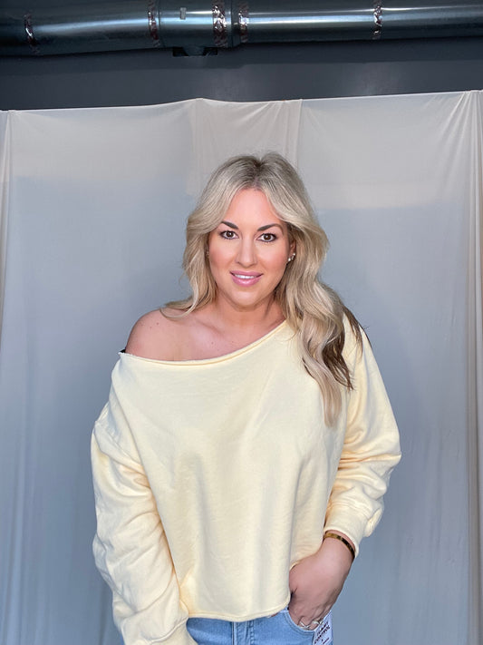 Bonzi Off the Shoulder Sweatshirt