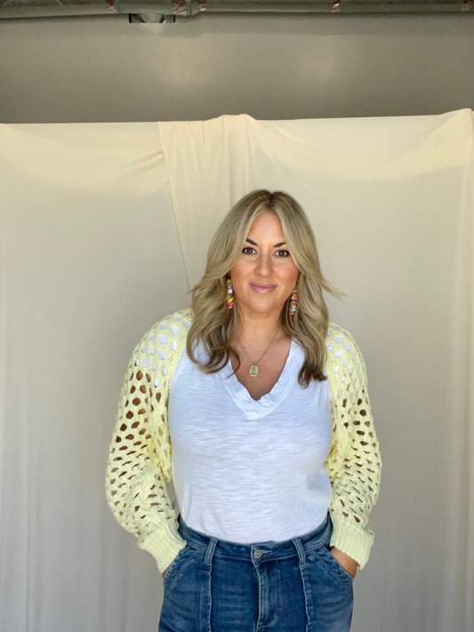 Sun-Kissed Knit Shrug