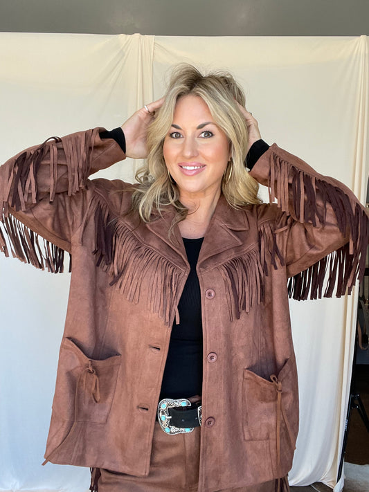 Farrah Fringe Jacket